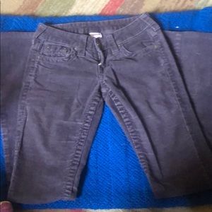 True Religion brown corduroy pants.